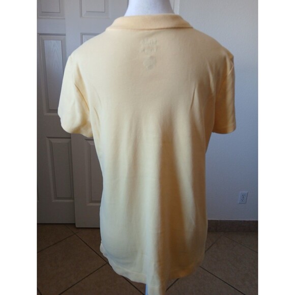 CROFT & BARROW Womens Yellow Classic Polo Medium Short Sleeve Classiccore Preppy - Picture 2 of 13